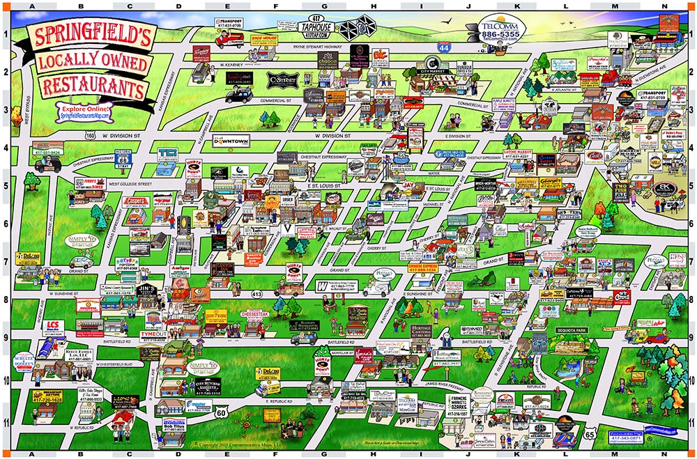 Springfield Resturants Map